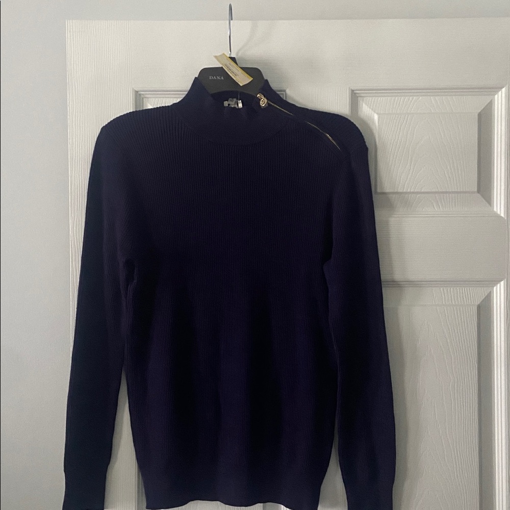 Anne Klein Dark Blue Turtleneck Sweater size M brand new with tag length 26” - Picture 5 of 12